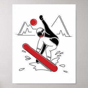 Funny Snowboarding Shirt - Snow Boarder Lovers Gif Poster