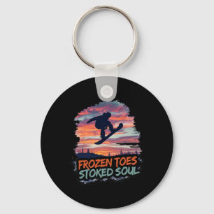 Funny Snowboarding Snowboarder Life Winter Sports Key Ring