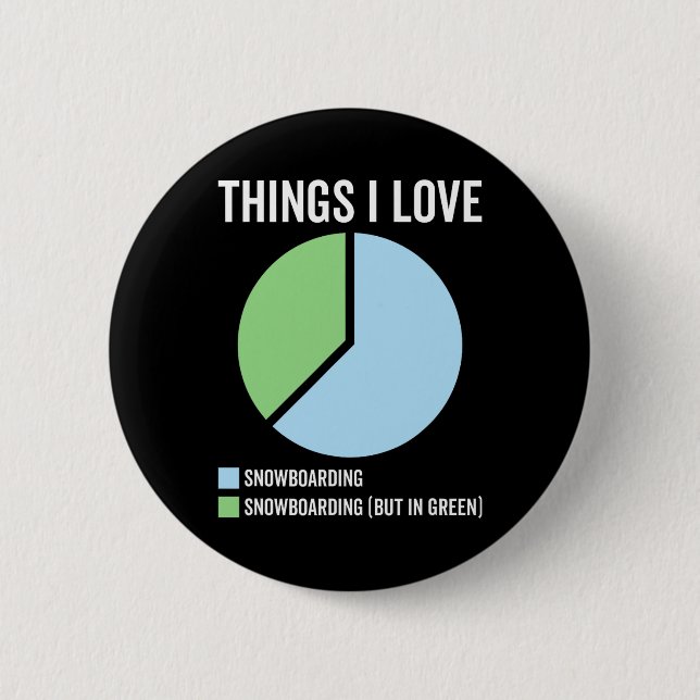 Funny Snowboarding Sport Hob  6 Cm Round Badge (Front)