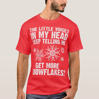 Funny Snowflake Art For Men Women Ice Snow Winter  T-Shirt