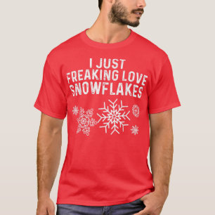 Funny Snowflake Art For Men Women Ice Snow Winter  T-Shirt