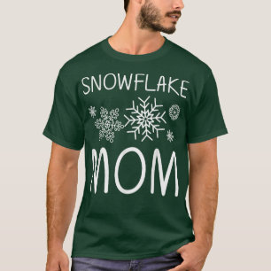 Funny Snowflake Art For Mom Women Ice Snow Winter T-Shirt