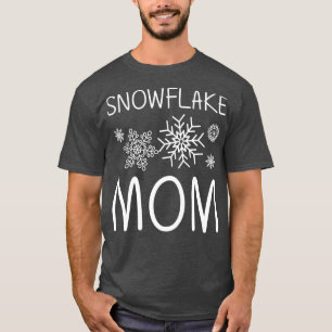 Funny Snowflake Art For Mum Women Ice Snow Winter  T-Shirt