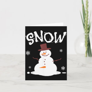 Funny Snowman And Snow Blower Matching Couple Chri Card