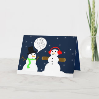 FUNNY SNOWMAN CHRISTMAS CARD