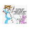 Funny Snowman Christmas Postcard