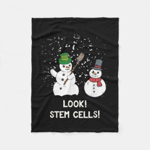Funny Snowman Christmas Science Xmas Biology Snow  Fleece Blanket