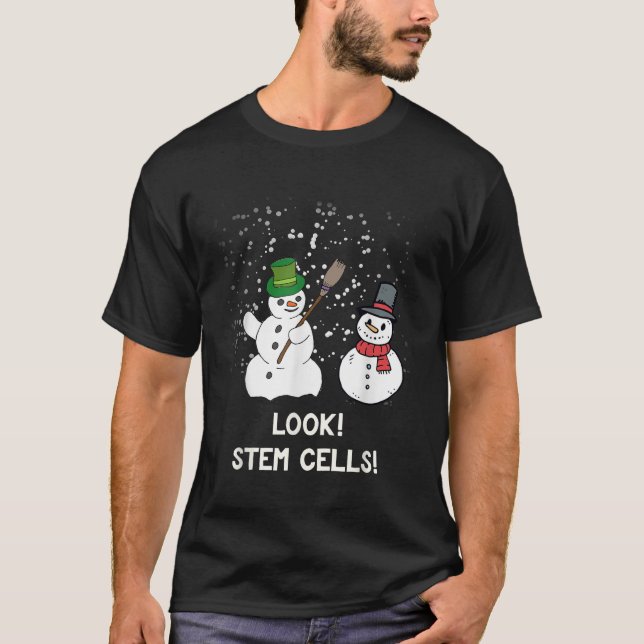 Funny Snowman Christmas Science Xmas Biology Snow  T-Shirt (Front)