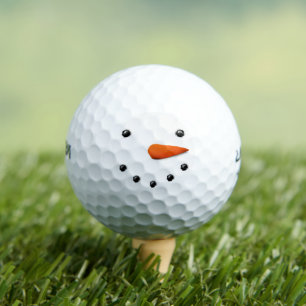 Funny Snowman Christmas Stocking Stuffer Golf Balls