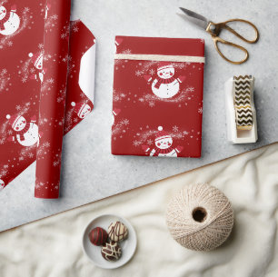 "Funny Snowman" Christmas Theme Wrapping Paper
