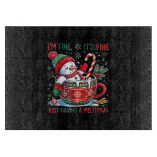 Funny Snowman Cutting Board