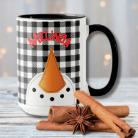 Funny Snowman Face Bold Holiday Gift Personalised