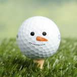 Funny Snowman Face Golfer Gift Golf Balls<br><div class="desc">Funny winter Xmas gift idea for golfers with a cute snowman.</div>