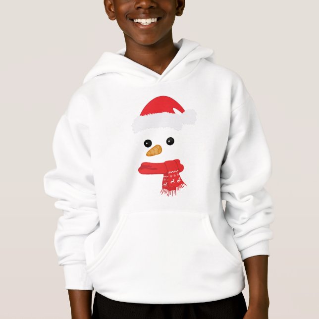 Funny Snowman Face happy Merry christmas Family (Front)