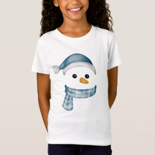 Funny Snowman Face happy Merry christmas Family T-Shirt