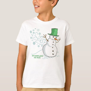 Funny Snowman Farts Snowflakes T-Shirt