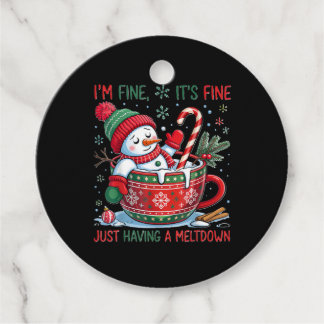 Funny Snowman Favour Tags