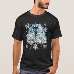 Funny Snowman Gnomies With Snowflakes Cute Winter T-Shirt