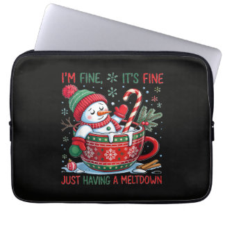 Funny Snowman Laptop Sleeve