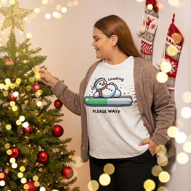 Funny Snowman Loading Progress Bar T-Shirt (Creator Uploaded)