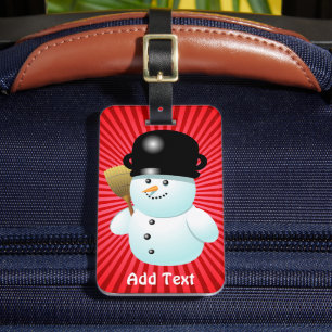Funny Snowman Luggage Tag