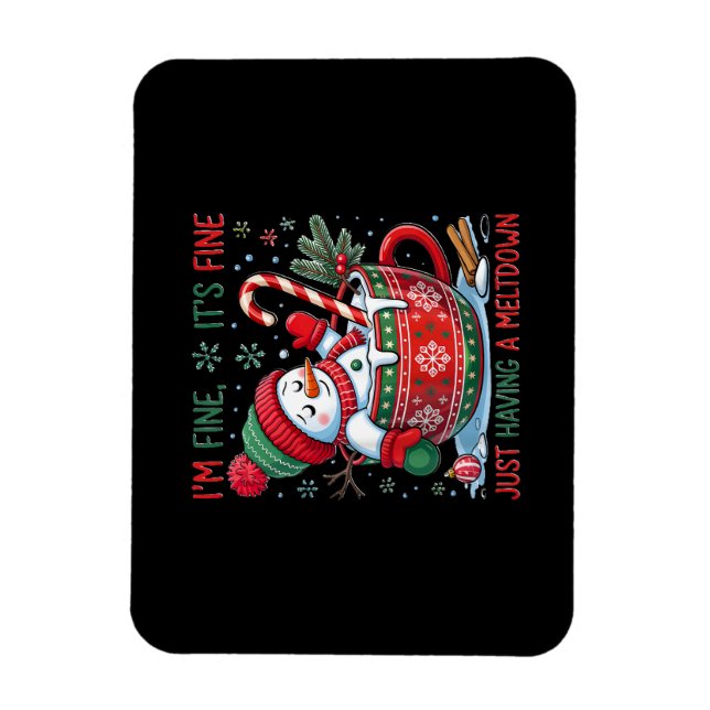 Funny Snowman Magnet (Vertical)