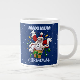 Funny Snowman Maximum Christmas Surprise Cartoon Large Coffee Mug