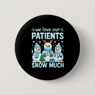 Funny Snowman Nurse Christmas Winter Holiday Healt 6 Cm Round Badge