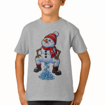 Funny Snowman Pooping Ice Cubes Snow Humour
