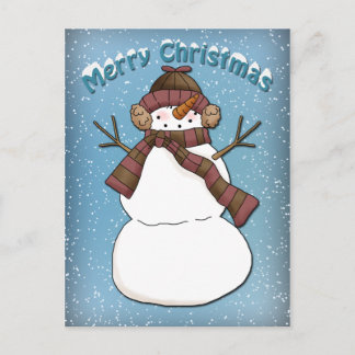 Funny Snowman Postcard