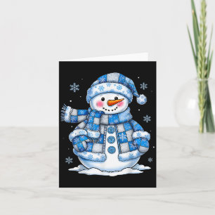 Funny Snowman Snowflake Merry Christmas Xmas Famil Card