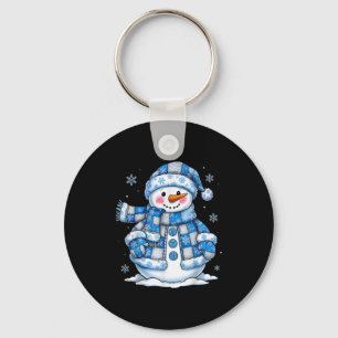 Funny Snowman Snowflake Merry Christmas Xmas Famil Key Ring