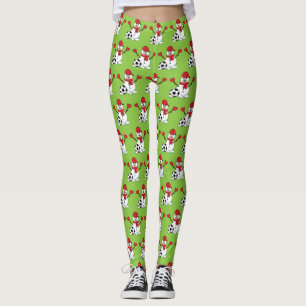 Funny Snowman with Soccer Ball Leggings