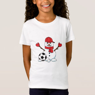 Funny Snowman with Soccer Ball T-Shirt