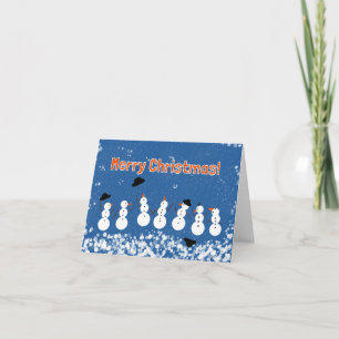 Funny snowmen card