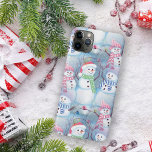 Funny Snowmen Christmas Tree String Lights Pattern iPhone 15 Pro Max Case<br><div class="desc">Fun whimsical colourful design of smiling snowmen pattern for children. Beautiful, modern, and cool cover for the trend-savvy and art-loving hip trendsetter, artsy motif lover who wants to protect their phone from dust and dirt, wear and tear. This design is available Apple iPhone 6, 7, 8, 10 or X, XR,...</div>