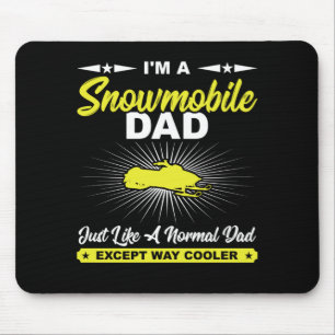Funny Snowmobile Dad Snowmobile Rider Gift T-Shirt Mouse Mat