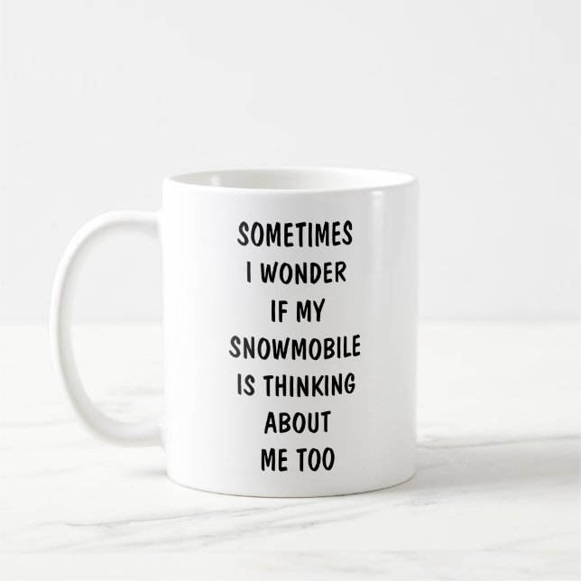 Funny Snowmobile Gift Coffee Mug (Left)