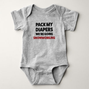 Funny Snowmobile Jersey Bodysuit for Baby