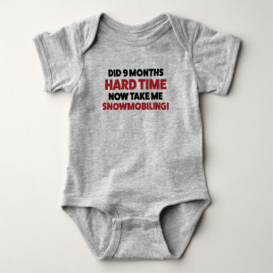 Funny Snowmobile Jersey Bodysuit for Baby