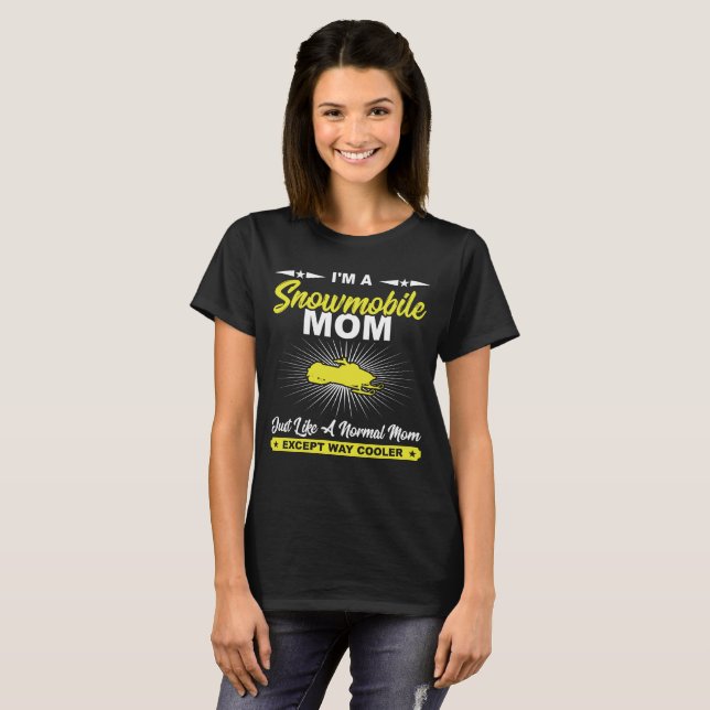 Funny Snowmobile Mum Snowmobile Rider Gift T-Shirt (Front Full)