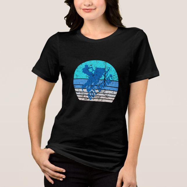 Funny Snowmobiling Tri-Blend Shirt (Front)