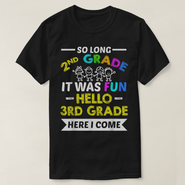 Funny So Long 2nd Grade Hello 3rd Grade  Meme Stud T-Shirt (Design Front)