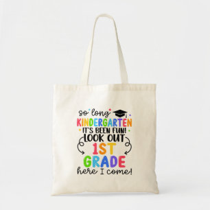 Funny So Long Kindergarten 1St Grade Here I Come G Tote Bag