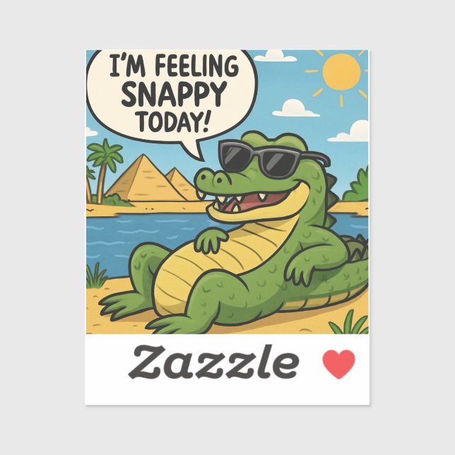 Funny Sobek Crocodile Sticker | Egyptian Humour (Sheet)