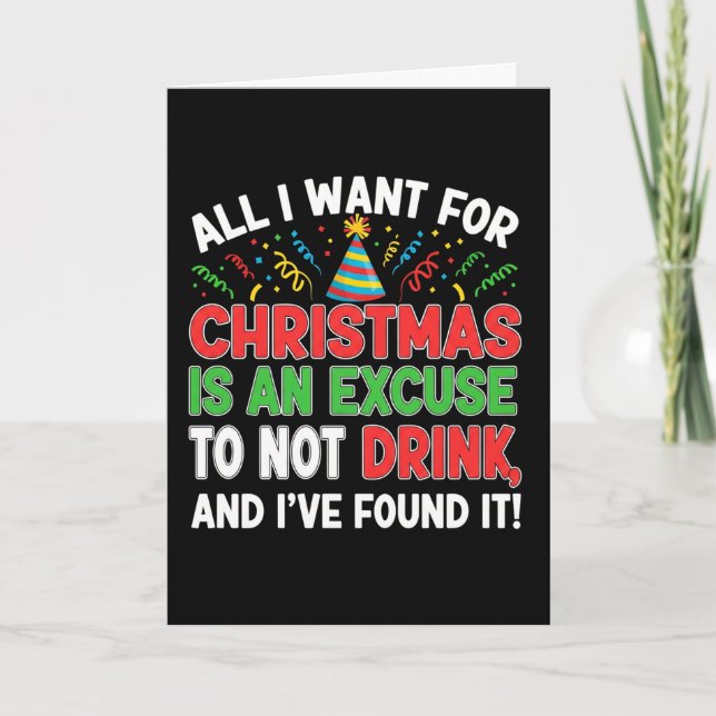 Funny sober  holiday card (Front)