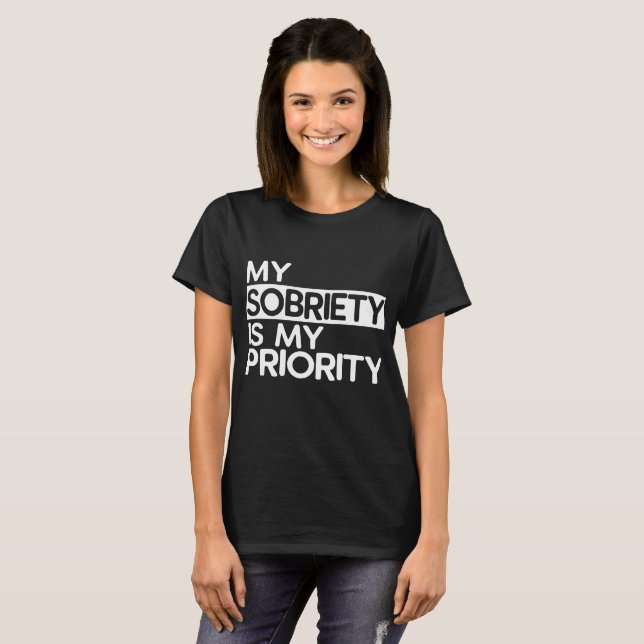 Funny Sobriety Recovery 12 Steps T-shirt Men Women (Front Full)