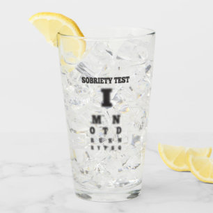 Funny Sobriety Test 🍻 Blurry Eye Chart Glass