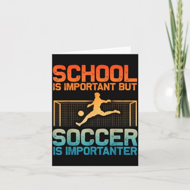 Funny Soccer Art For Boys Girls Men Women Gag Socc Card (Front)