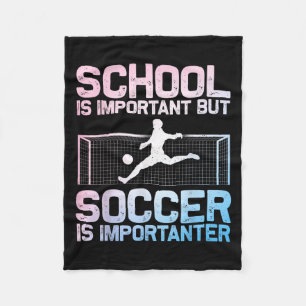 Funny Soccer Art For Boys Girls Men Women Gag Socc Fleece Blanket